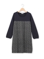 レース裏毛ワンピース/ダークグレー(013)