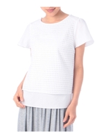 ローンレースブラウス/ホワイト(002)