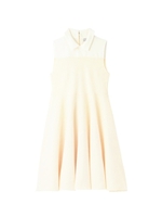 襟つきハイウエストフレアワンピース/ピンクゴールド(005)