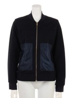 異素材ブルゾン/ネイビー