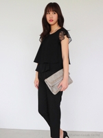 裾フリルレースコンビネゾンVer2/ホワイト