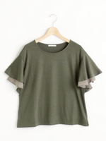 袖フレアープルオーバー/L／グレー