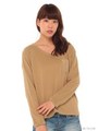 ・30/10度詰めVネック長袖Tシャツ/Camel