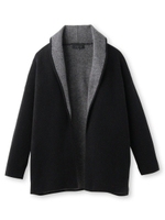 ウールショールカーディガン/ブラック(019)