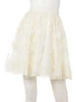 オパールフラワーギャザースカート/オフホワイト