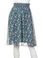 オリジナル花柄シフォンSK/スモーキーブルーベース