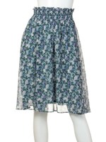 オリジナル花柄シフォンSK/スモーキーブルーベース
