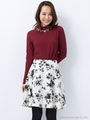 ケーブルＪＱ装飾付ＨＮ／長袖ＴＯＰＳ/クロ