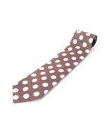 コットンシルクポルカドットネクタイ/ダークブラウン(443)