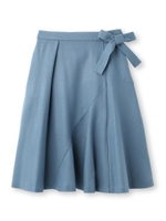 ソフトウールジョーゼットスカート/ライトブルー(091)