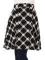 チェックフレアスカート/ブラック