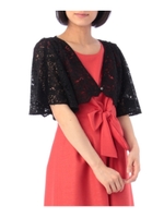 フラワーレースボレロ風ブラウス/ピンク(072)