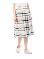 プリントタックスカート/ホワイト(102)