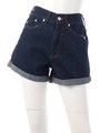 ロールUPデニムSPT/ＮＡＶＹ