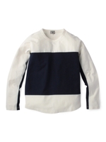 度詰めカラーブロックカットソー/ネイビー(593)