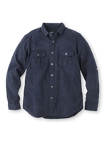 迷彩柄ジャカード織りワークシャツ/カーキ(727)