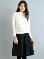 アシメタックギャザースカート/キャメル