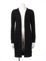 アンゴラ混ロングカーディガン/ボルドー