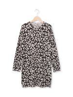 カシミヤタッチレオパードワンピース/サンドベージュ(153)