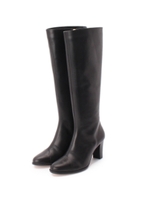 サイドファスナーロングブーツ/ブラック(019)