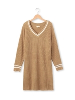 バルキー畦ニットワンピース/サンドベージュ(053)
