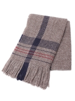 パネルチェック大判スカーフ/ボルドー(564)