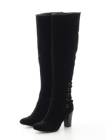 ロングハイヒールブーツ/黒