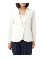 二つ釦テーラードジャケット/オフホワイト(003)