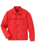 Pe/Nyガーメントダイ ショートブルゾン/レッド系(063)