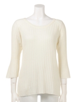 WARM KNIT TOPS/WHITE