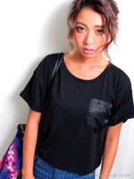 【ANAP】サテンポケットTシャツ/GRY