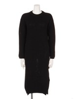 【MODE】RIBニットロングOP/ブラック