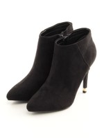 【R&E】インストームポインテッドトゥブーティ/ブラックスエード