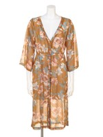 【chille anap】レトロ花柄ロングガウン/ORG