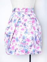 オリジナルぼかし花柄SK/レッドベース