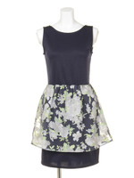 シースルーフラワーOP/ネイビー