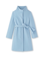 ウールスタンドカラーコート/ベビーピンク(071)