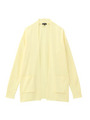 ノーボタンニットカーディガン/イエロー系(030)