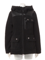 合皮ボアコンビブルゾン/ブラック