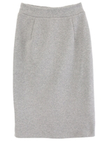裏起毛タイトスカート/杢グレー