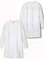 PANEL LEATHER SWEAT DRESS/ホワイト