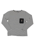 【MILKBOY】シガレット END Tee/ブラック×オフ白ボーダー