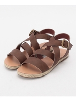 ジュートフラットサンダル/ダークブラウン(043)