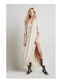 ダブルスリットロングワンピース/ナチュラル(050)