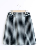 チェック台形スカート/柄Ａ
