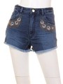 ピーコックデニムショートPT/アイスブルー