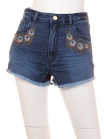 ピーコックデニムショートPT/アイスブルー