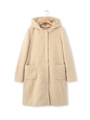 2WAYフーデッドシャギーコート/ライトベージュ(051)