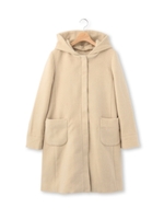 2WAYフーデッドシャギーコート/ライトベージュ(051)