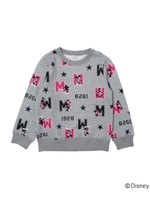 MICKEY/SWEAT CREW NECK COLLEGE（12M〜3T）/ASH